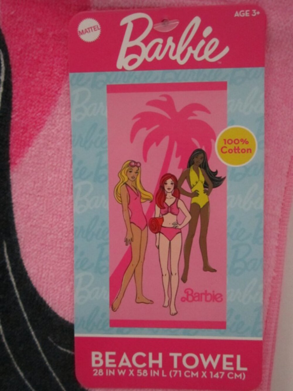 Barbie Beach Towel & Bath Itemes NEW 58" x 28" - Picture 6 of 7